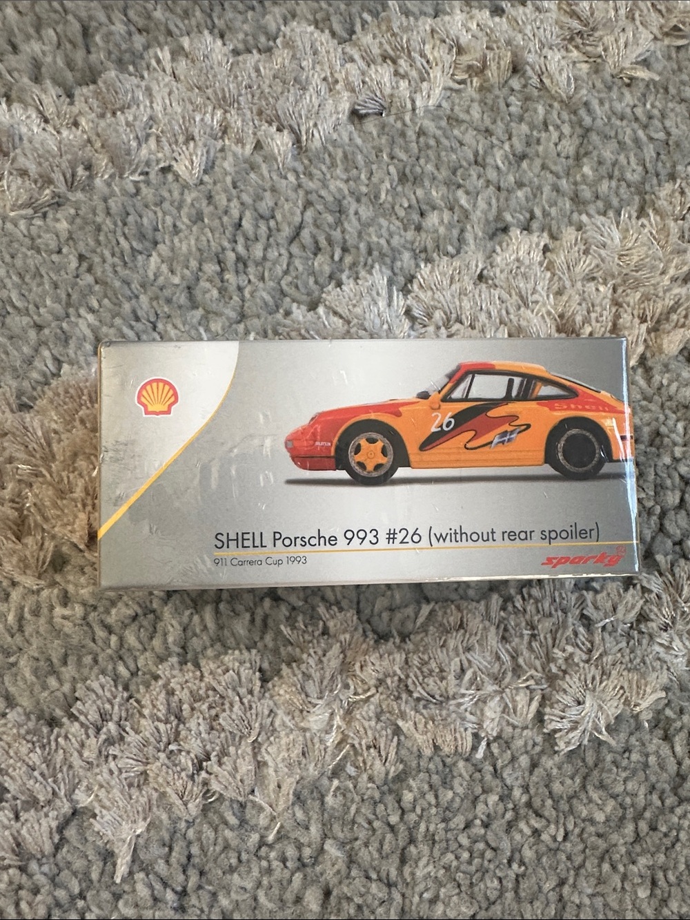 SHELL Porsche 993 #26 Die-Cast Toy Car - Orange/Red